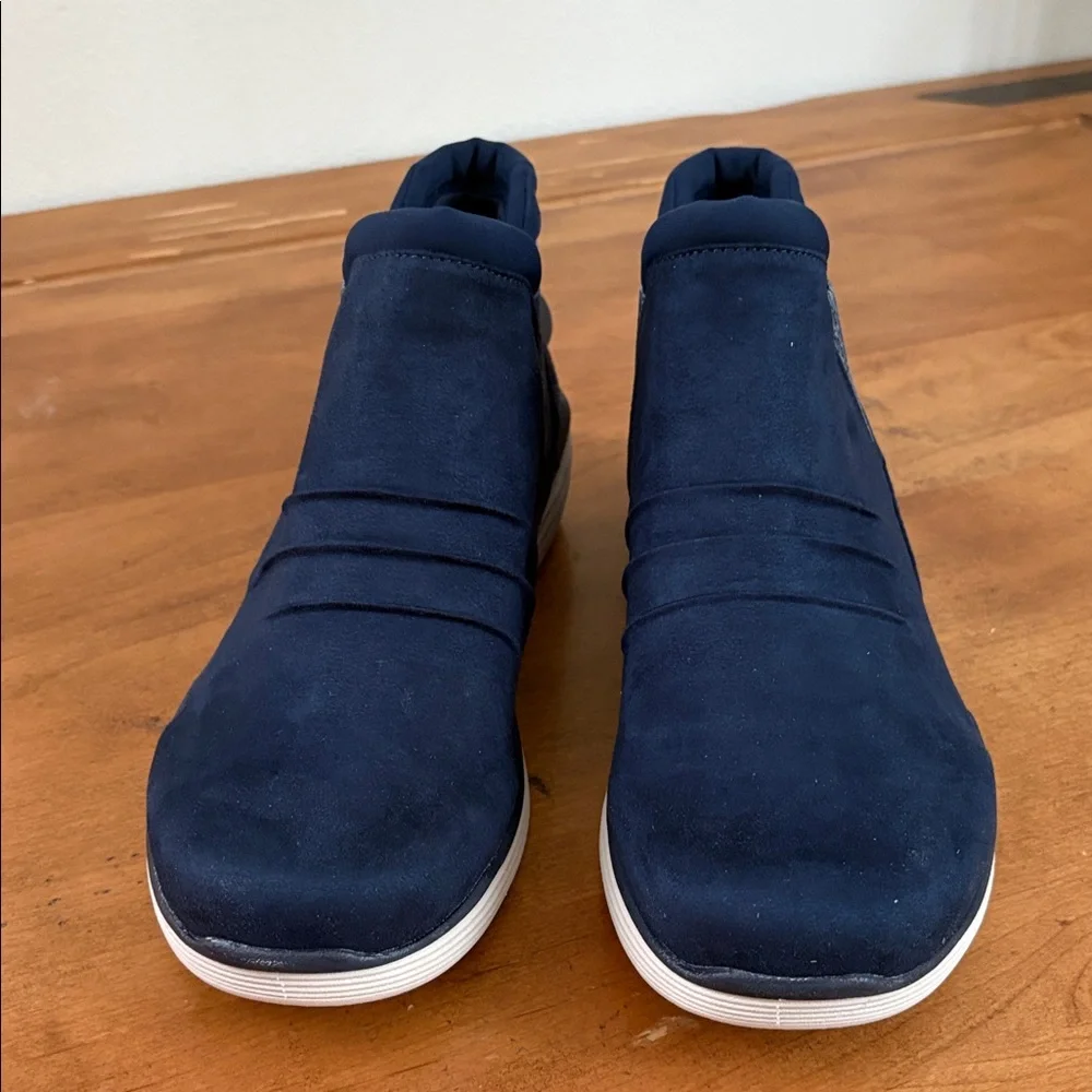 Ryka Women's Navy Niah Ankle Slip-On Wedge Shoes Size 9.5 - Picture 3 of 14